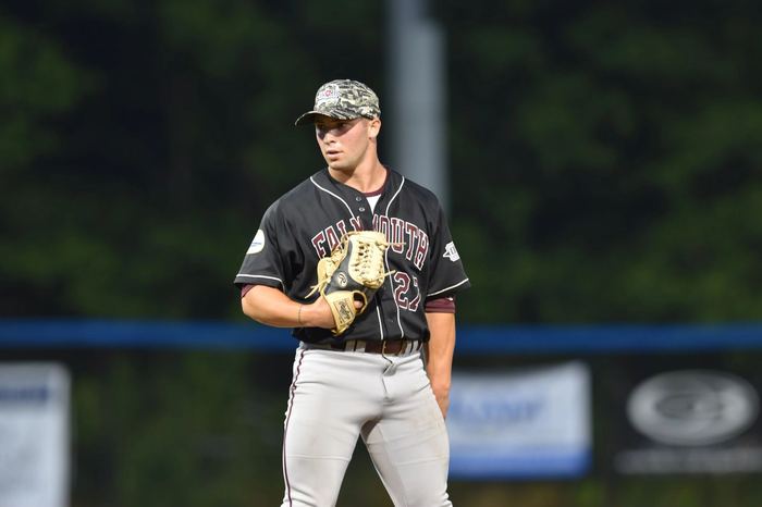 A Falmouth Commodores infielder in the Cape Cod Baseball League.